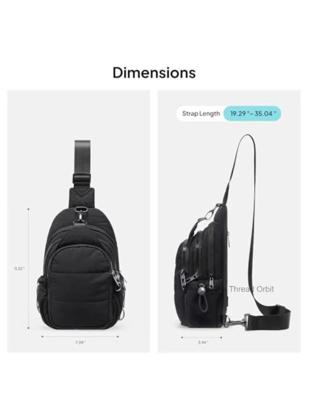 Anti-Theft Crossbody Bag with RFID Blocking & Water Bottle Holder